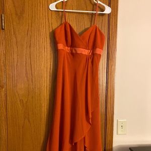 Spaghetti straps, v-neck dress